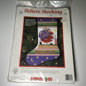 Dimensions Christmas Stocking Kit Believe 8446 Mary Engelbreit 1993 New